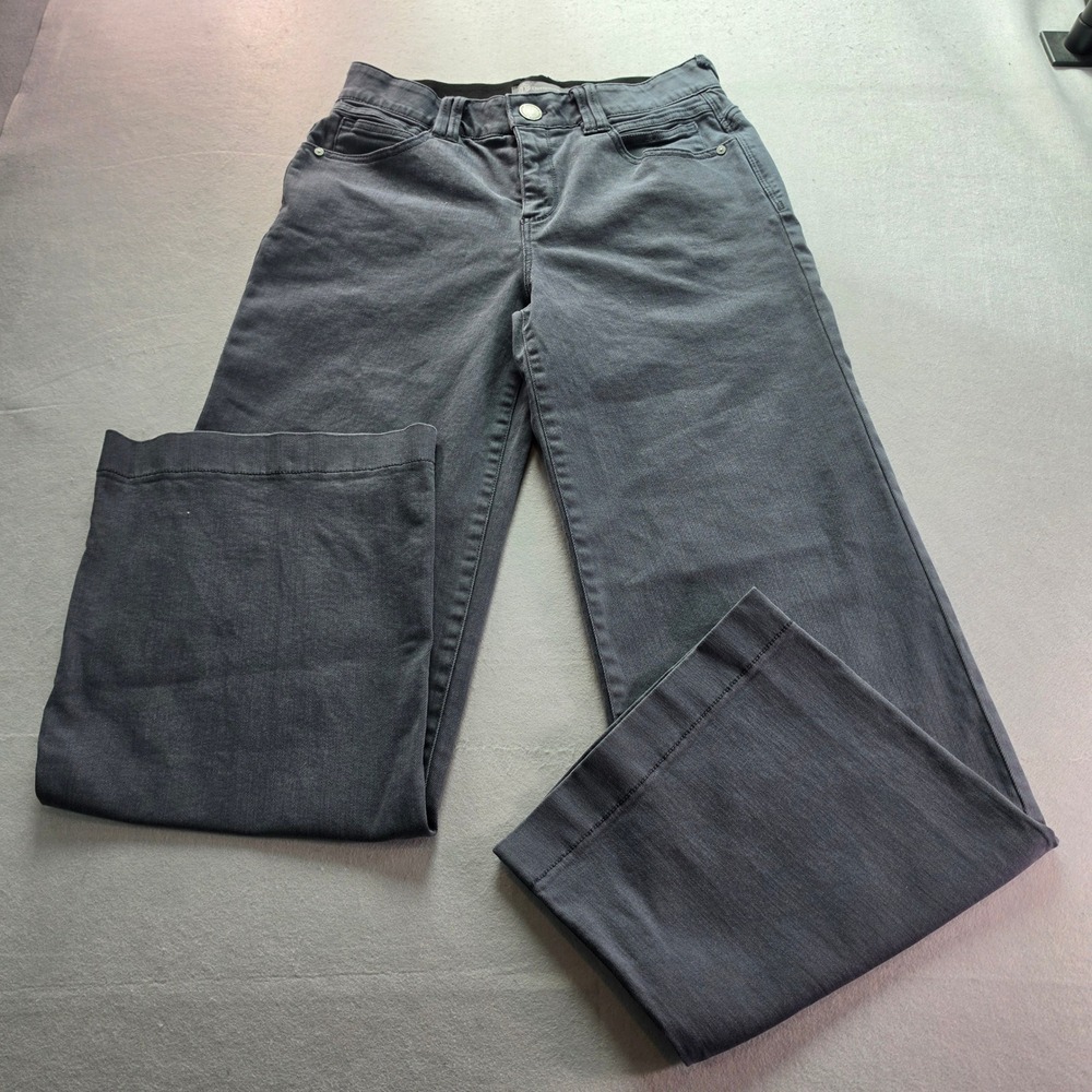 Democracy Ab Technology Wide Leg Pants Charcoal Gray Size 6 Workwear Chic